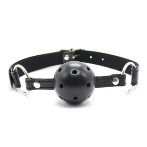 Pu <strong>leather</strong> mouth ball <strong>gag</strong> for adult love game sex toy sm game play CHUNHUI bdsm bondage for sex role and play - Product Image 1