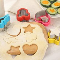 4 pièces Mickey arbre étoile coeur formes pain Sandwich Cutter ensemble de qualité alimentaire Cookie presse moule bricolage enfants cuisson et outils de cuisson