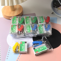 Mini Agrafeuse Ergonomique à Succès Commercial, Ensemble Thème Dessin Animé Couleurs Macaron, Utilise 10 Agrafes #   Agrafes