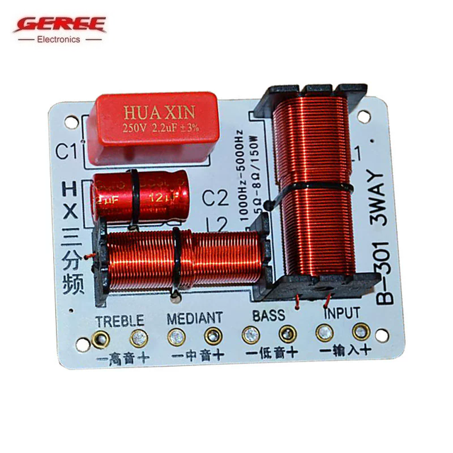 Three Way 150W Audio Crossover Frequency Divider Board 4 8 Ohm Speakers High Bass Treble Splitter DIY Home Sound Systems