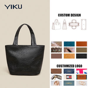 YIKUクラシックカスタムバッグ女性ハンドバッグ大容量ジッパーPuレザートートハンドバッグ - Product Image 1