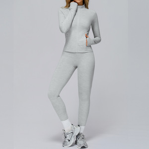 Chaqueta con Cierre, Ropa Deportiva Moderna para Gimnasio y Yoga, Corte Holgado, Manga Larga, Poliéster, Ropa para Fitness y Yoga - Product Image 3