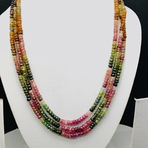 Nouveau modèle à facettes octogone perles de tourmaline naturelle 12 pouces 7x5mm brin 20 carat rose vert noir pastèque pierre gemme - Product Image 1