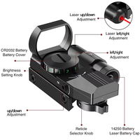 Lunette de visée HD101B personnalisée avec logo, 4 lignes croisées, point rouge et vert, et laser rouge pour la chasse en extérieur