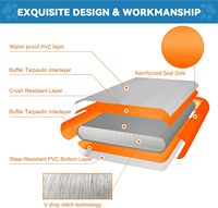Plateforme flottante gonflable, tapis d'eau, île flottante, flotteurs pour lac, adultes, enfants, chiens, loisirs aquatiques, radeau en PVC, 100-500 kg