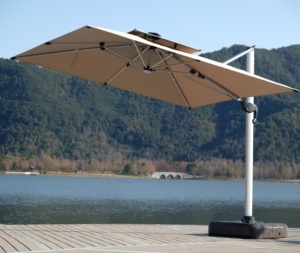 Parasol romain 3x3 m, nouveau design, éclairage LED solaire extérieur, pour ombrage de jardin - Product Image 3