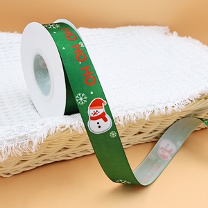 Ruban imprimé rouge et vert pour les fêtes, nom personnalisé pour couronne de Noël et décoration de table - Product Image 2