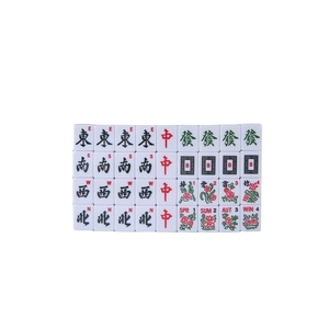 Mahjong personnalisé à double couche opaque avec gravure sur le devant, tuiles colorées uniques américaines, chinoises, hongkongiennes, singapouriennes, japonaises - Product Image 4