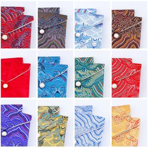 Pochette à bijoux rétro en brocart de style chinois, multicolores, pochette de rangement pour bijoux, petite pochette de luxe - Product Image 3