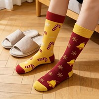 Nouvelles chaussettes de sport respirantes et tendance pour le football, avec motif jacquard en Spandex/Coton, idéales pour un usage quotidien