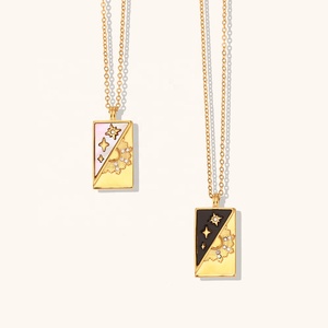 Conjuntos de joyería de moda Dingran <span class=keywords><strong>Tarot</strong></span> chapado en oro collares de acero inoxidable conjunto de joyería para mujer - Product Image 4