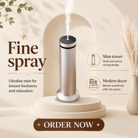 Diffuseur d'arômes AeroScent K26s 200ml en alliage d'aluminium, contrôle intelligent par application, design tour de bureau pour usage domestique et commercial 130 ㎡