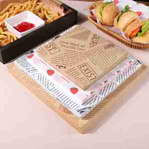 Papel para Hamburguesas Impreso Personalizado, Recubierto, de Grado Alimenticio, Resistente a la Grasa, Apto para Microondas, para Llevar, Panadería, Pizza, Aperitivos, Empaquetado al por Mayor - Product Image 5