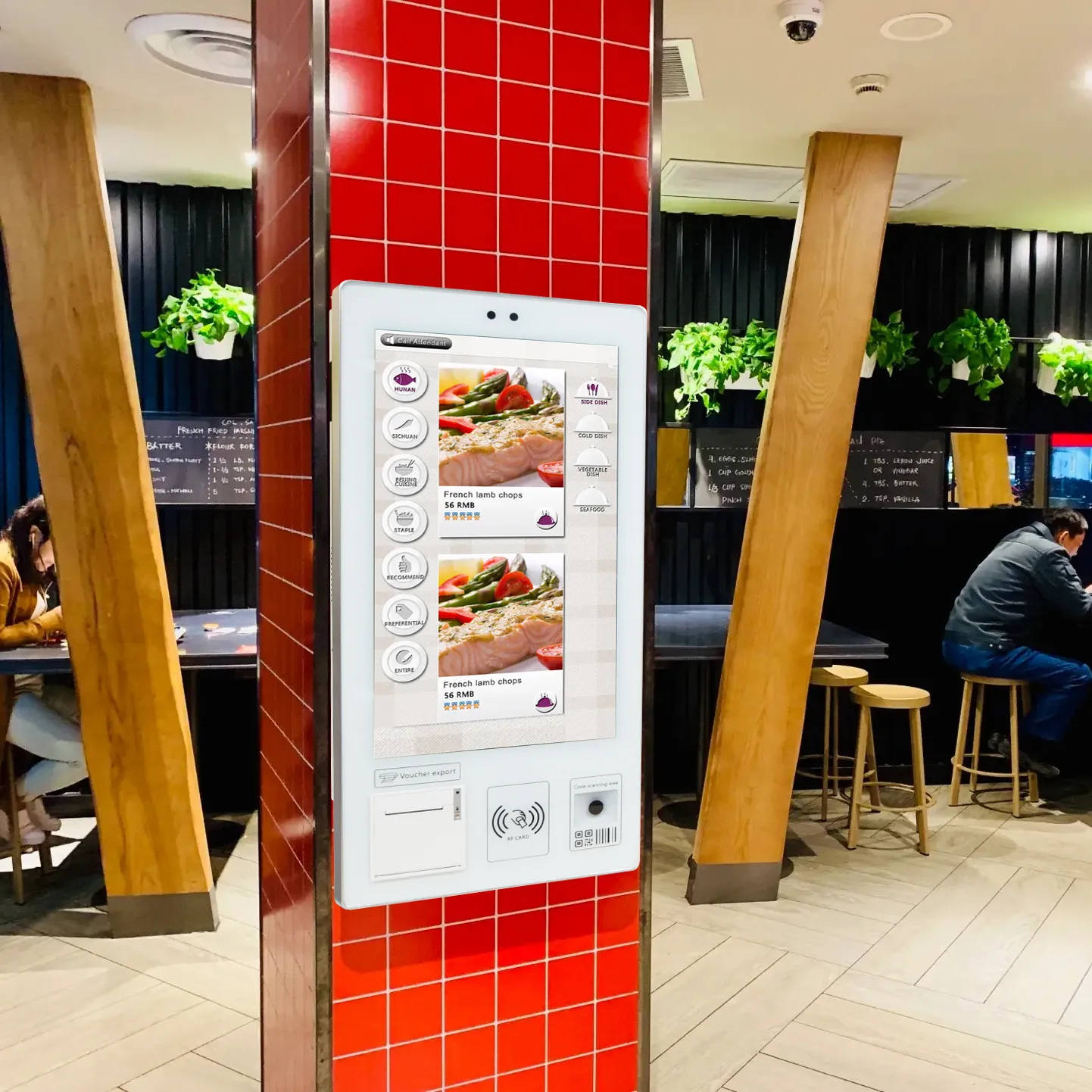 Pretty Design Restaurant Indoor Kfc Mcdonalds Quiosco de pedidos de autoservicio Android para Lobby
