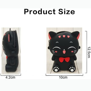 Refine Factory Cute Cat <strong>Design</strong> Fashion Food Grade Silicone Non-Toxic Waterproof Cross-Body <strong>Bag</strong> Zipper Cartoon <strong>Animal</strong> Inspired - Product Image 4