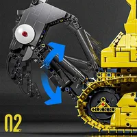 Mould King 17049 Technical PR766 Bulldozer RC Car Compatible 42131 máquina de construcción modelo de ladrillo Juguetes Juegos de bloques de construcción