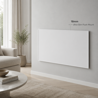 Chauffage infrarouge WiFi intelligent pour la maison, 600W, télécommande, panneau radiant écoénergétique, 3 modes d'installation pour appartement moderne et bureau
