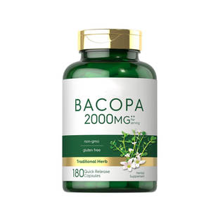 อาหารเสริมสุขภาพ <span class=keywords><strong>Bacopa</strong></span> <span class=keywords><strong>monnieri</strong></span> แคปซูล | 180แคปซูล | อาหารเสริมปราศจากกลูเตน - Product Image 2