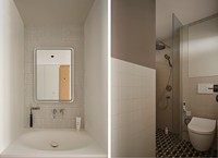 Concept d'appartement de luxe moderne, design d'intérieur, dessins de construction 2D, visualisation en 3D
