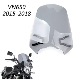 Areyourshop pare-brise pare-brise écran avec support pour Kawasaki Vulcan S EN 650 2015 2016 2017 2018