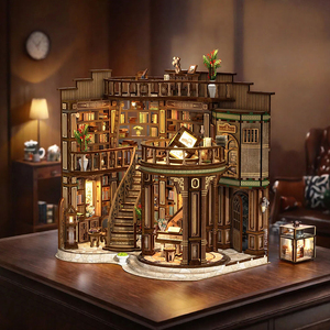 Blocs de construction pour adultes, Mystery Book Nooks, puzzle en bois 3D, kit de maison miniature, projet créatif DIY - Product Image 1