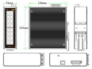 Switch POE industriel 16 ports direct usine 16x1G RJ45 L2 entièrement géré 256G 6KV IP40 Contrôle par application CCTV IEEE 802.3af/at OEM - Product Image 3