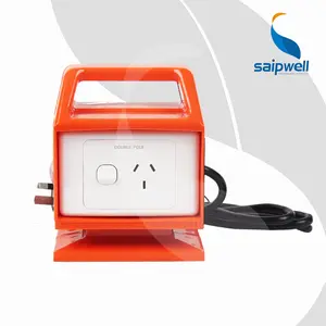 SAIPWELL OEM ODM Customized Australia Standards 4 Way 15 Amp RCD Outlet Portable Socket Power Outlet MCB Portable Power Block