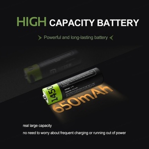 IILEER Vente Chaude 14500 2405mWh 3.7V Batteries Cylindriques Rechargeables USB Lithium-Ion à Décharge à Haut Débit Type C - Product Image 5