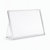 Porte-panneau horizontal en acrylique transparent de luxe HOTEAM - Support de menu de table en forme de L