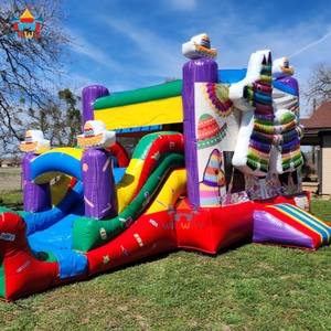 Casa de Brinco Inflable Combinada Húmeda/Seca Fiesta con Tobogán, Ecológica, Tamaño Personalizable, Alquiler Comercial para Fiestas - Product Image 3