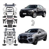 Kit de Carrocería 2025 para BMW X6 F16 2014-2019, Actualización a G06 X6M 1:1, Parachoques, Parrilla, Capó, Faros LED, Plug and Play