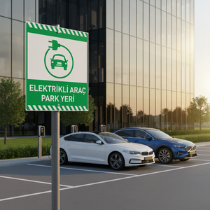 Electric Vehicle Outdoor Parking Sign Reflective Aluminium Traffic <b>Safety</b> Sign Board Flexible Traffic Signs for <b>Roadway</b> Usage - Product Image 3