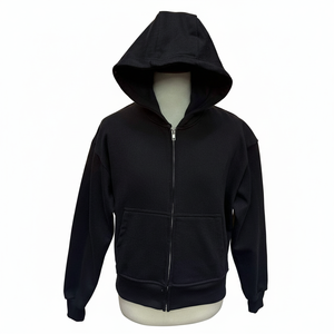 Custom Men's 100% Cotton Heavy <b>Weight</b> Fleece Zipper-Up Eco-Friendly Hoodies-Luxury Quality <b>Blank</b> Design Comfortable Breathable - Product Image 4