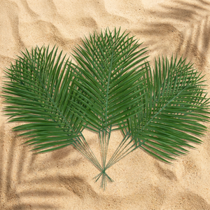 Foglie e Steli di Palma Artificiali Durevoli SPR per Feste a Tema Hawaiano, <span class=keywords><strong>Luau</strong></span> e Spiaggia nella Giungla - Product Image 1
