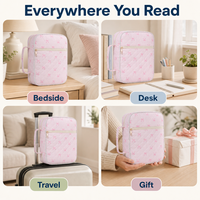 Sac de rangement matelassé pour livres, housse anti-poussière pour Bible avec fermeture éclair, organisateur floral en mélange de coton pour livres de prière, intérieur à 3 zones
