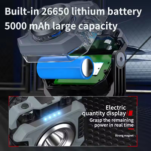 Hot-selling Rechargeable Repair <b>Working</b> <b>Light</b> Portable Power Bank Magnetic Base Multi-Angle Rotating <b>Working</b> <b>Light</b> - Product Image 2