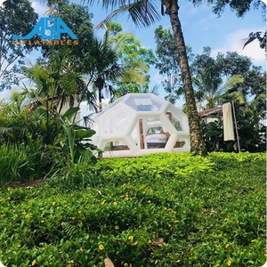Tienda de Campaña Domo de PVC de Una Sola Capa para Exteriores, Habitación de <span class=keywords><strong>Hotel</strong></span> Inflable Redonda Tipo <span class=keywords><strong>Burbuja</strong></span> para Acampar en el Patio Trasero Familiar - Product Image 3