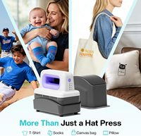 Máquina de Transferencia de Calor Likcut Hat Press SZ01-CH2504, Ligera, de Acero Inoxidable y Plástico, 4 Niveles de Calentamiento, Apagado Automático en 10 Minutos