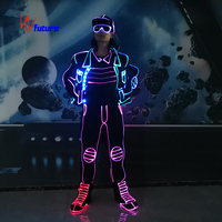 Tenue de danse lumineuse à LED en fibre optique RGB avec télécommande pour mariage, carnaval, concert, spectacle nocturne, festival, fête