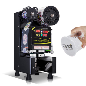 Machine de scellage entièrement automatique pour gobelets en papier et PP, pour boissons (bubble tea, boba, lait, jus) et gobelets en plastique - Product Image 1