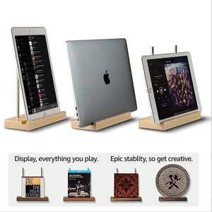 Soporte para discos de madera personalizado estante de exhibición de discos de <span class=keywords><strong>vinilo</strong></span> de madera para soporte de tocadiscos se adapta a vinilos regulares soporte de caballete para álbum - Product Image 4