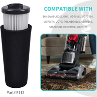 Filtre d'aspirateur compatible avec Dirt Devil F112 pour usage domestique, filtre d'aspirateur domestique