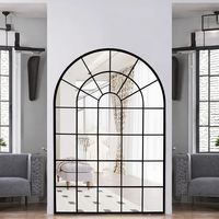 Grand miroir mural de jardin à cadre en fer, style gothique, classique, vintage, décoratif, rétro, moderne, pour hôtels, antique