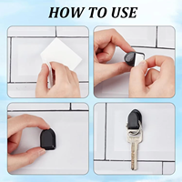 Mini crochets de voiture, support de rangement intérieur pour câble USB, écouteurs, clés, crochet mural auto-adhésif pour tableau de bord, accessoires auto