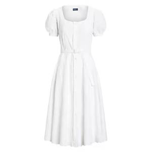 Nouvelle Arrivée 2025 – Robe Midi Purement Blanche Élégante Bohème Décontractée avec Broderie Anglaise, Ceinture en Lin et Patchwork Uni pour l'Été - Product Image 4