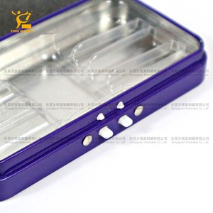 Tinsmaker bán buôn tùy chỉnh in logo trẻ em kháng thuốc hộp thiếc OEM & ODM con bằng chứng bản lề <span class=keywords><strong>tin</strong></span> hình chữ nhật hộp kim loại - Product Image 5