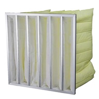 Filtre à poche de 1 m en fibre synthétique à 80 %, efficacité moyenne F5-F8, cadre en aluminium, préfiltre CVC avec porosité de 1 m