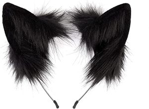 <b>Party</b> Costume Accessories Fox Clip Ears Halloween Masquerade Black Headband and Tail <b>Decoration</b> - Product Image 2