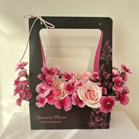 Emballages de fleurs en gros personnalisés, boîtes rigides en carton ondulé, laminage brillant, logo imprimé personnalisé
