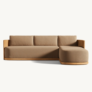 Juego de Muebles de Exterior de Lujo de Bali, Indonesia, Sofá Seccional de Teca para Todo Clima con Chaise Longue - Product Image 4